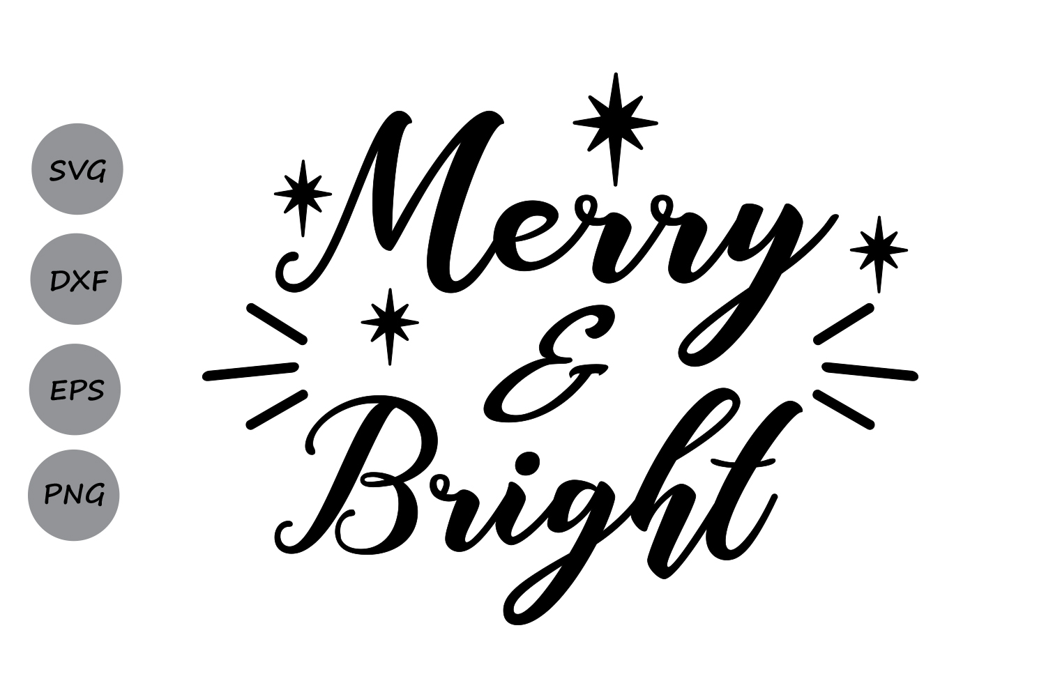 Merry and Bright SVG, Christmas SVG, Holiday SVG, Cricut Silhouette