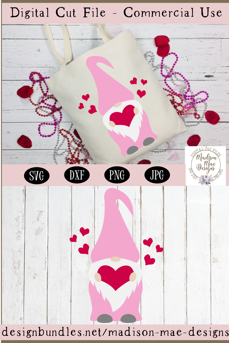 Download Valentine's Day SVG, Valentine Gnome with Heart, Love Gnome
