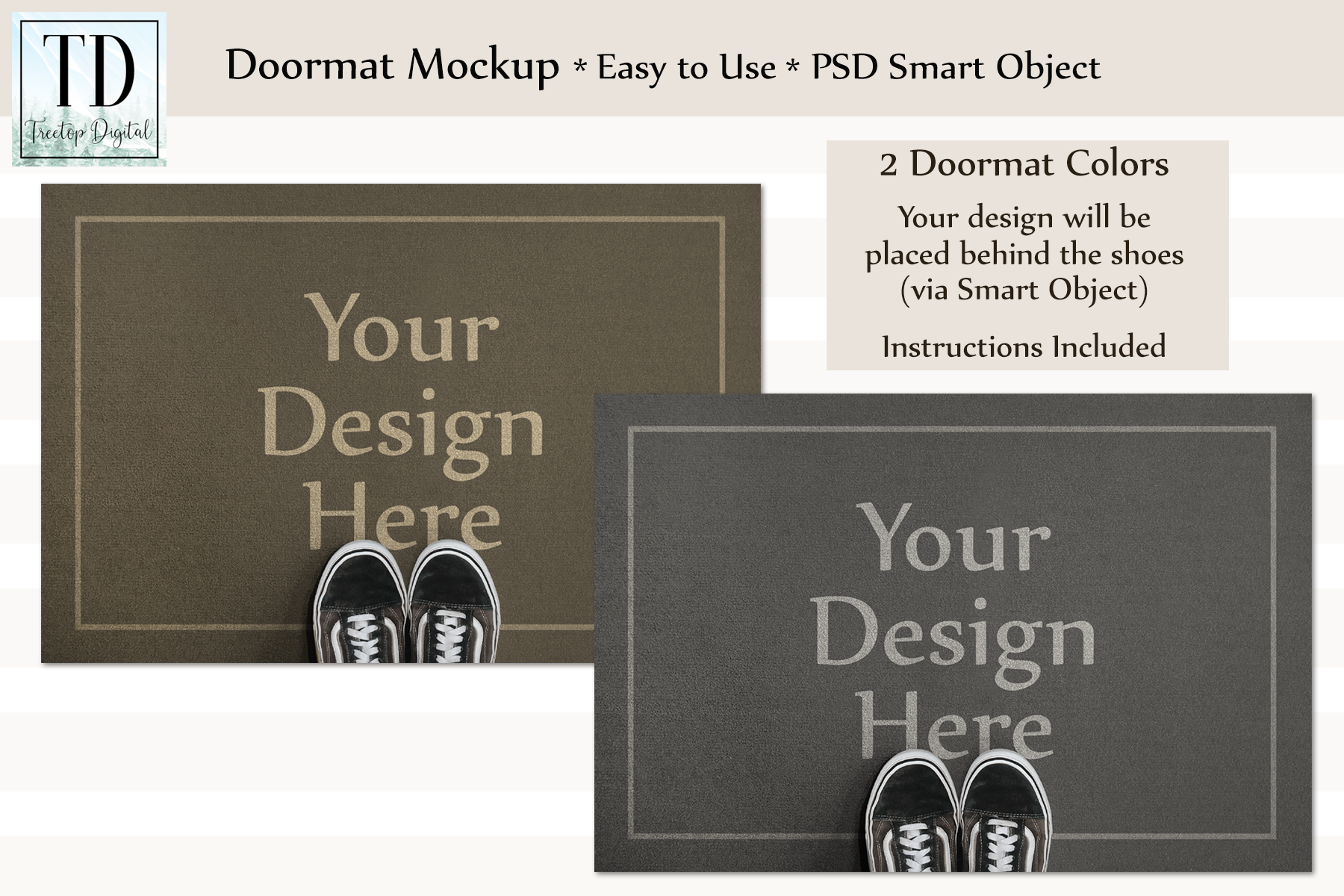 Download Doormat Mockup, Welcome Mat Mock Up, PSD, Smart Object & JPG