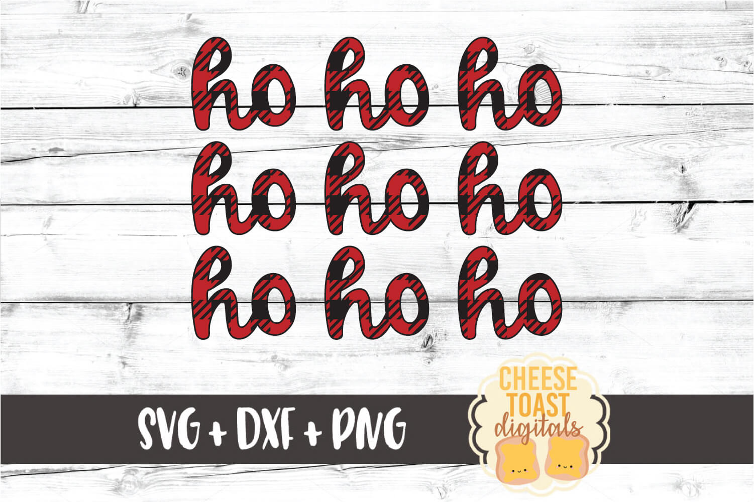 Download Ho Ho Ho - Buffalo Plaid Christmas SVG PNG DXF Cut Files