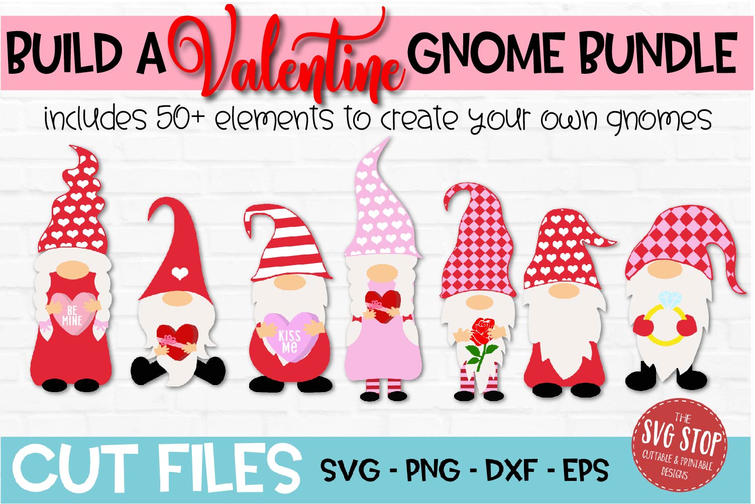 Download Build a Valentine Gnome Bundle SVG, PNG, DXF, EPS