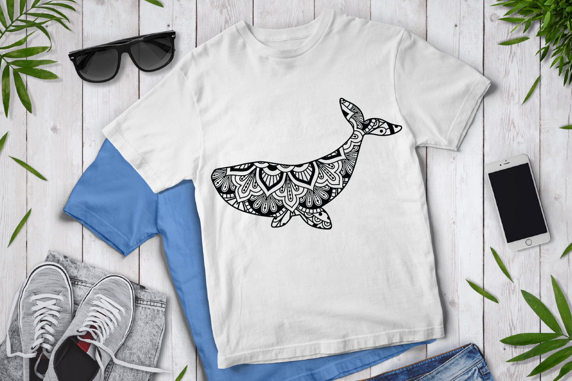 Download Whale Mandala SVG Cut Files, Whale Mandala Clipart.