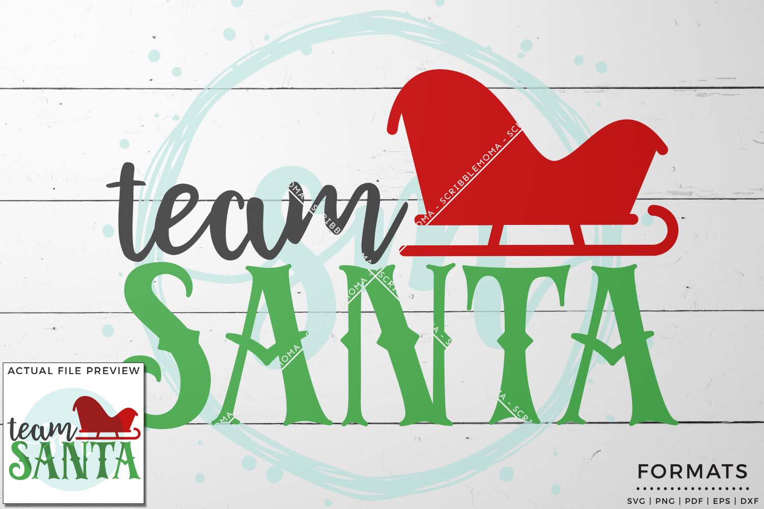 Team Santa SVG - Small Commercial Use SVG & Instant Download