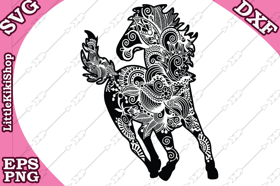 Download Zentangle Horse Svg,Mandala Horse Svg, Zentangle animal Svg (227381) | SVGs | Design Bundles