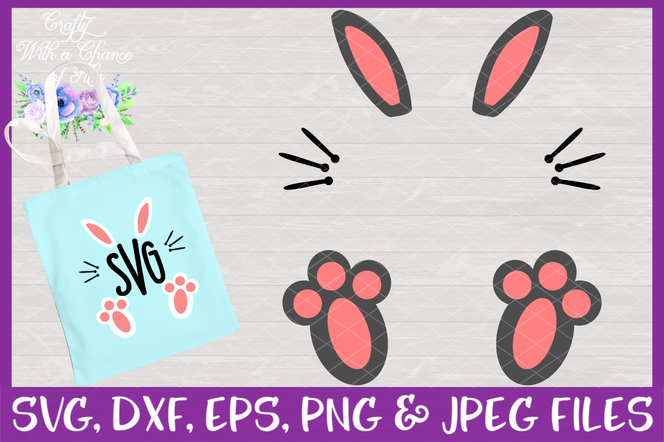 Download Bunny Monogram SVG - Easter Design