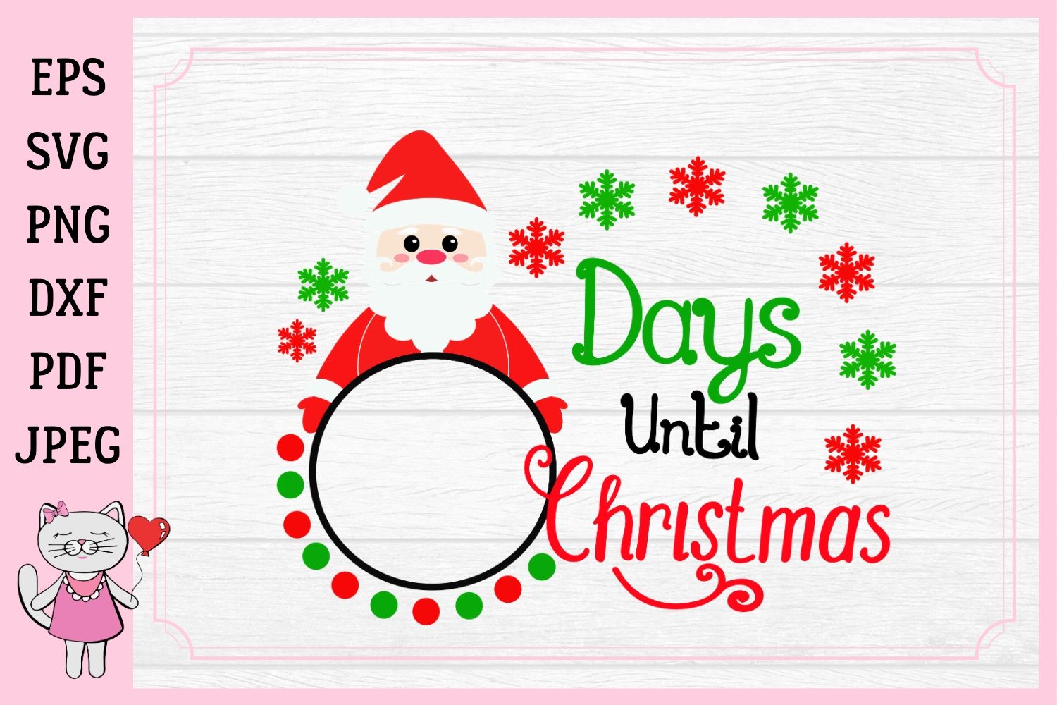 Days Until Christmas SVG, christmas countdown, Svg Cut Files