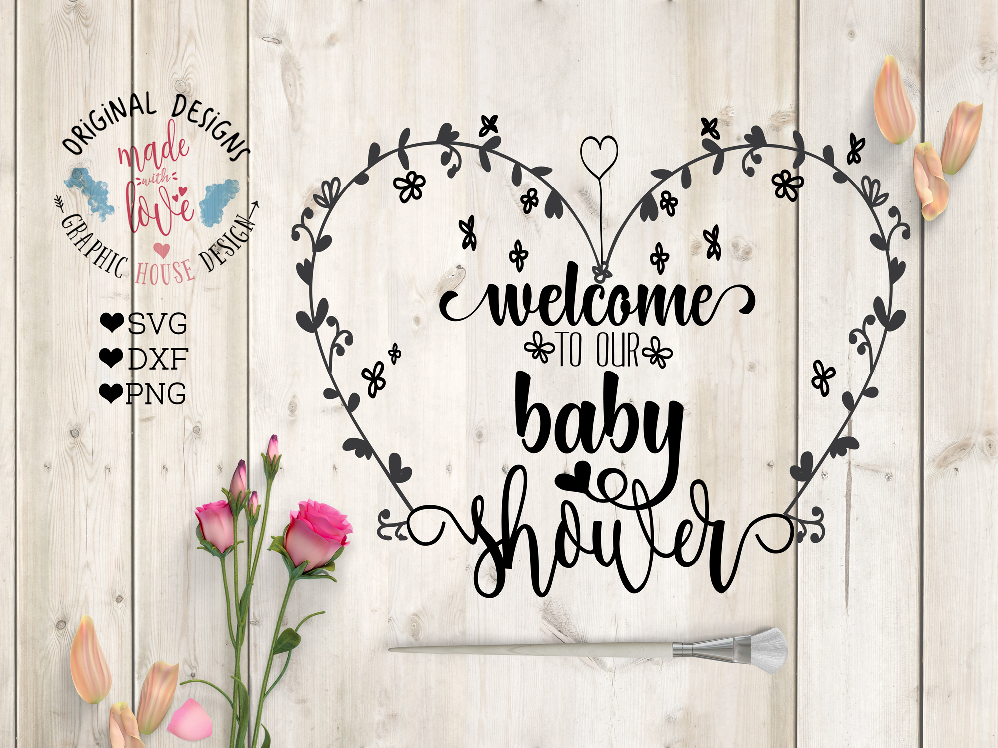 Download Welcome To the Baby Shower Cut File SVG, DXF, PNG (29020) | SVGs | Design Bundles