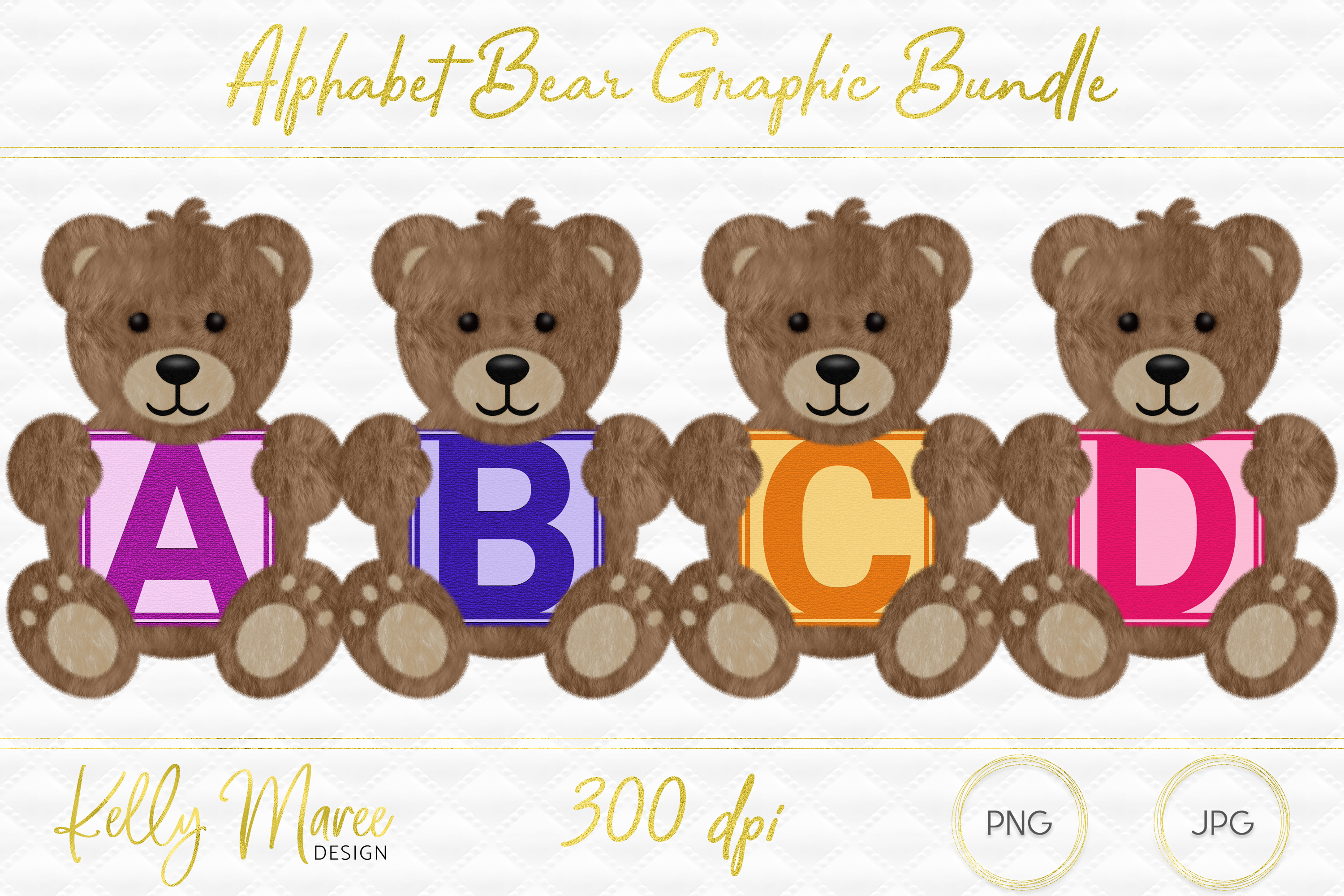 Alphabet Bear Graphic Bundle