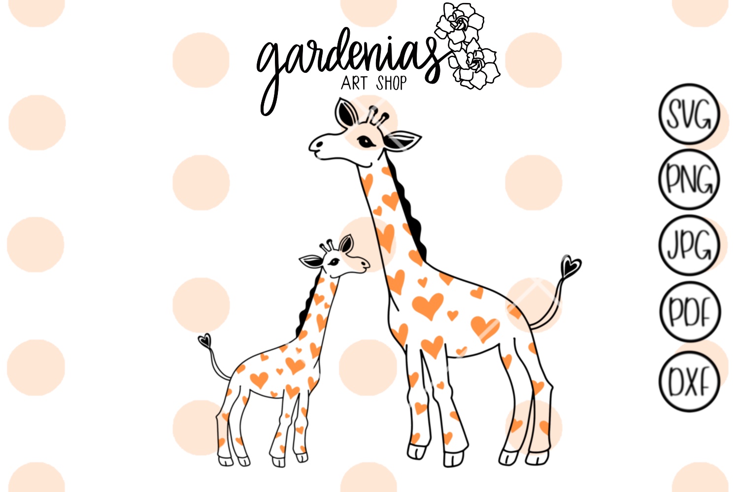 Download Giraffe Baby Love | Giraffes SVG Cut File