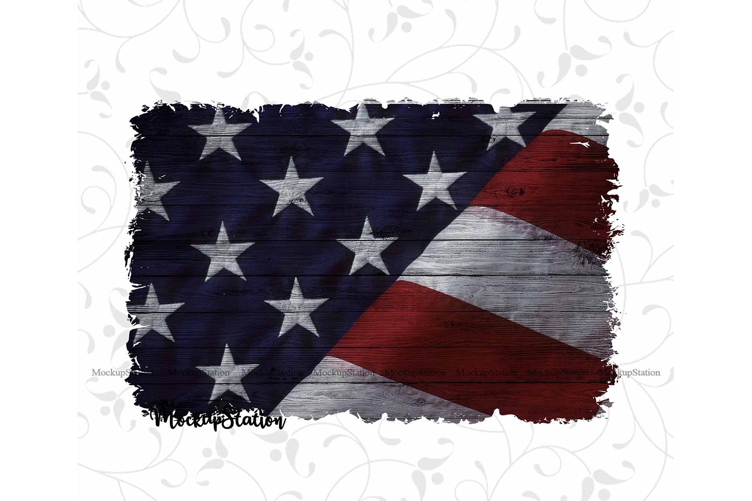 Download USA Flag Sublimation Wood Background PNG, 4th of July ...