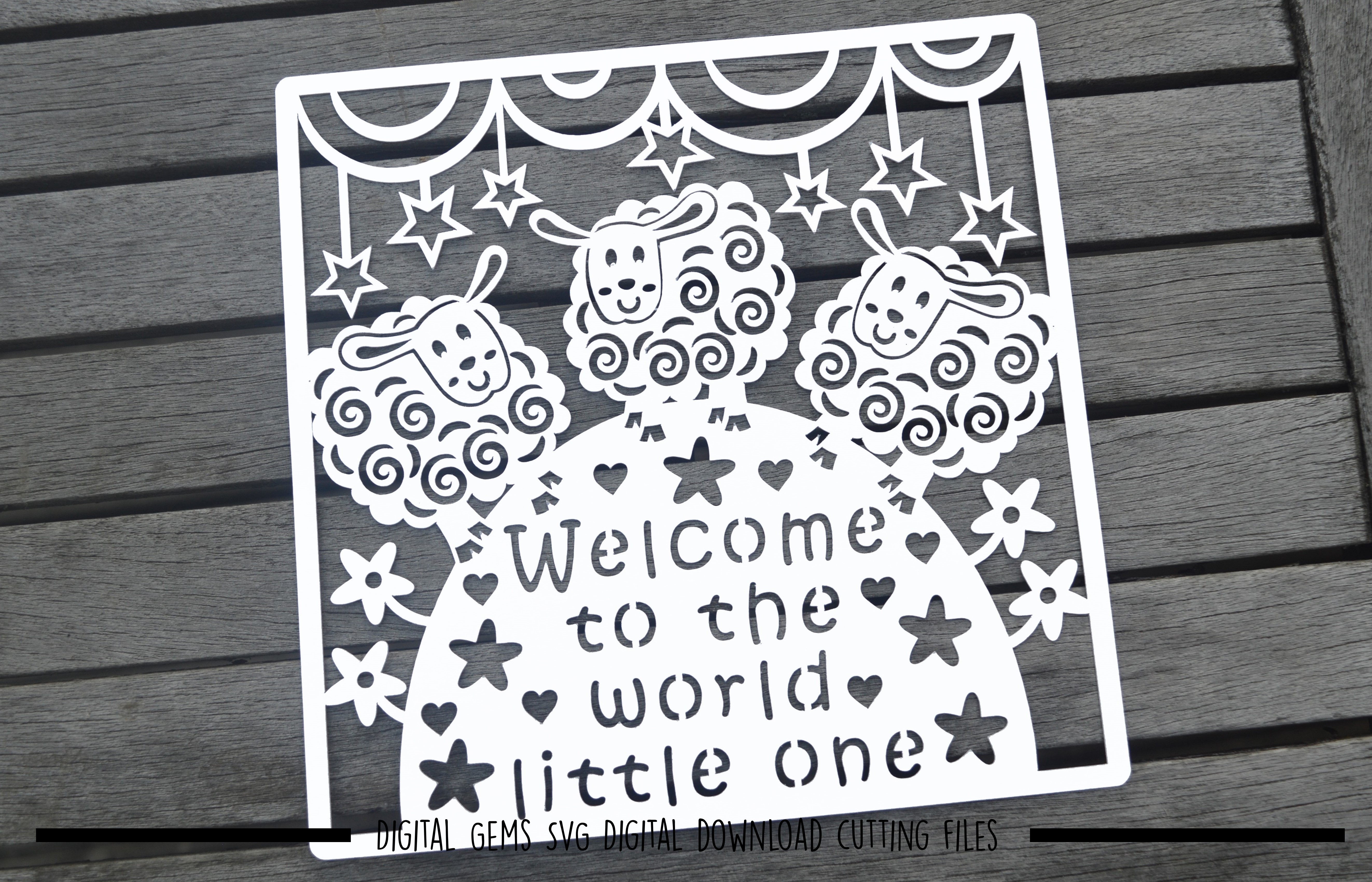 New Baby Paper Cut SVG / DXF / EPS Files
