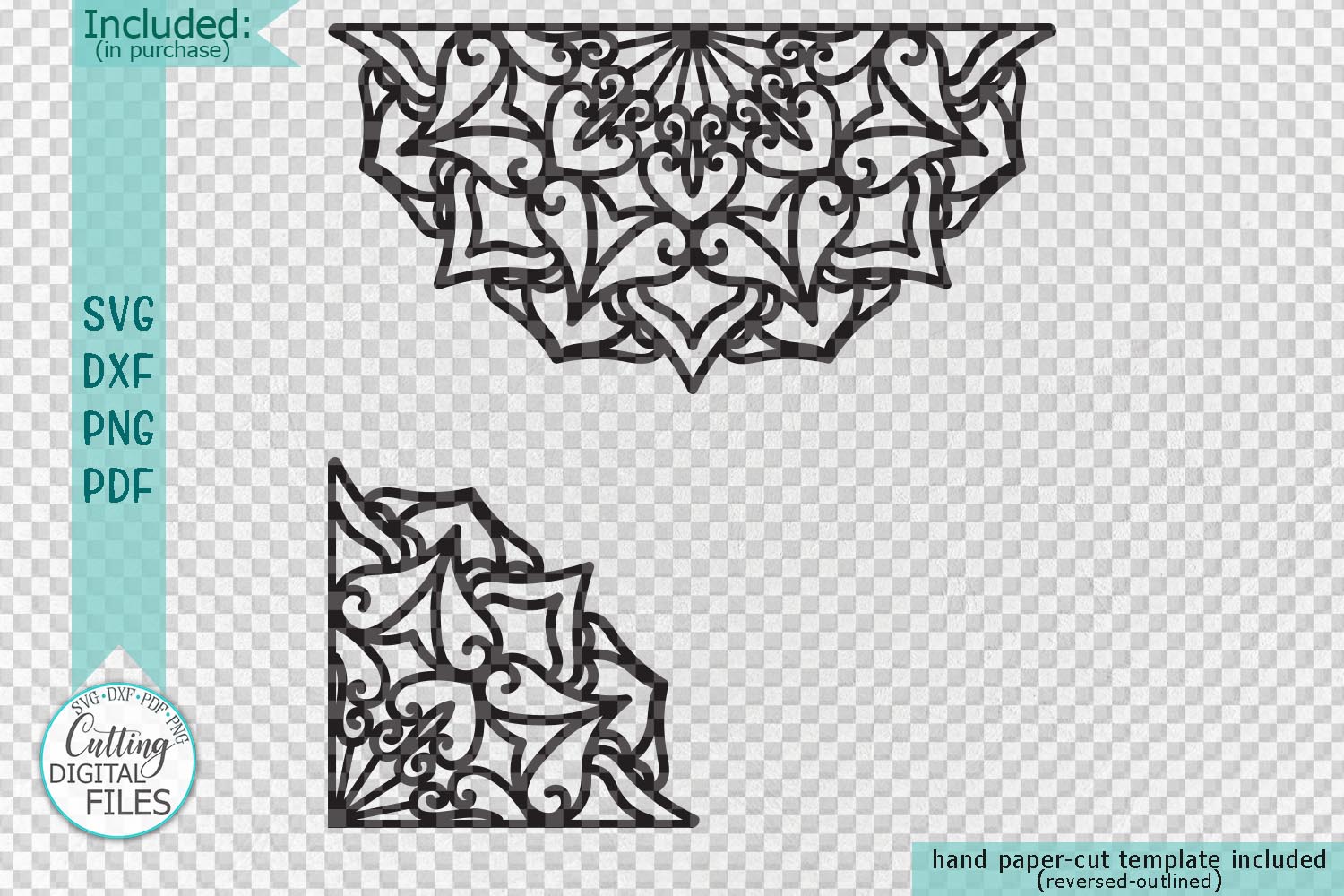 Free Free Mandala Half Svg 624 SVG PNG EPS DXF File