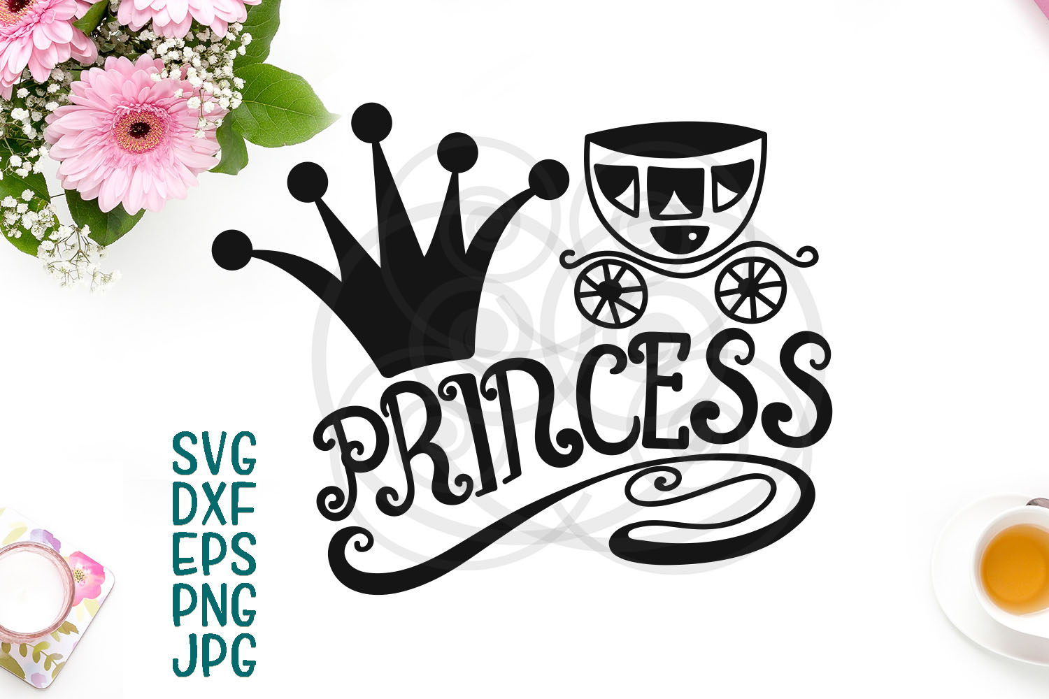 Download Princess Toddler vinyl cut design handdrawn svg dxf cut ...