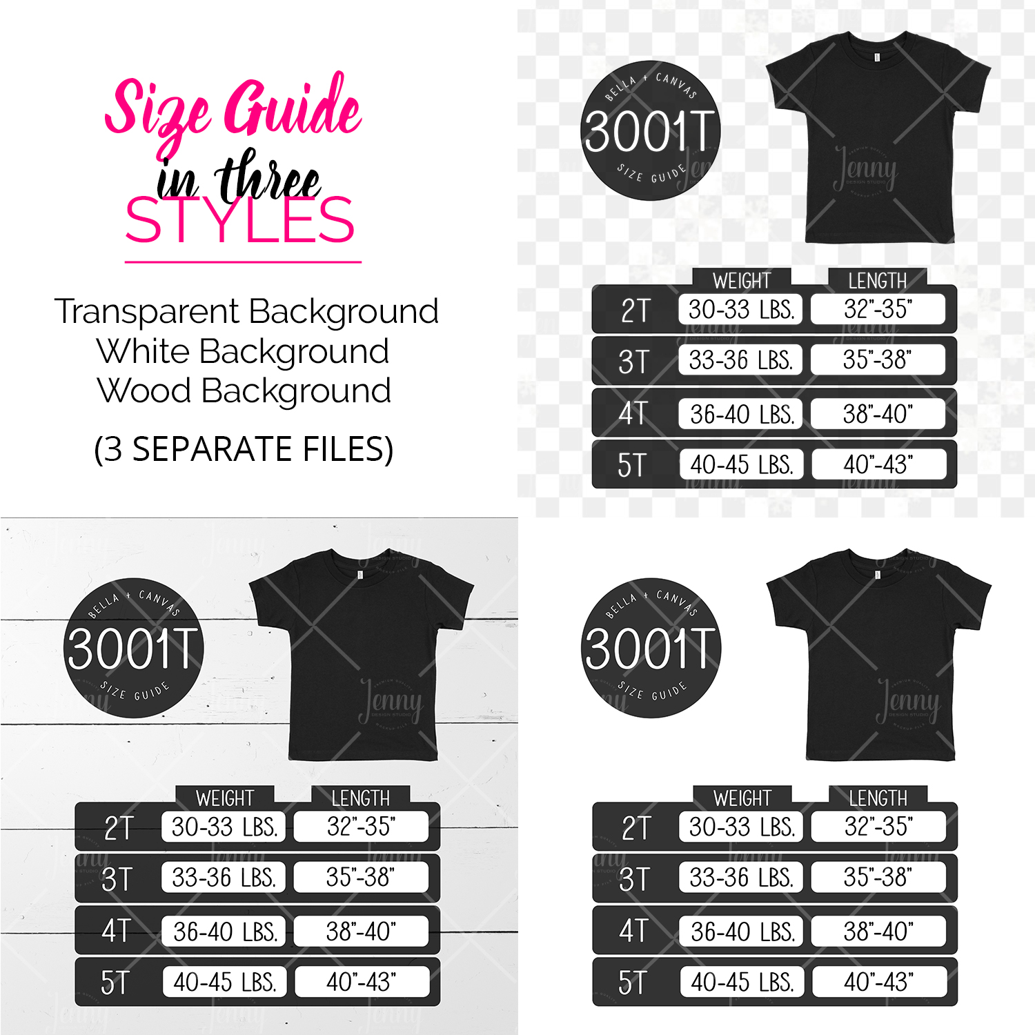 size chart for bella canvas shirts