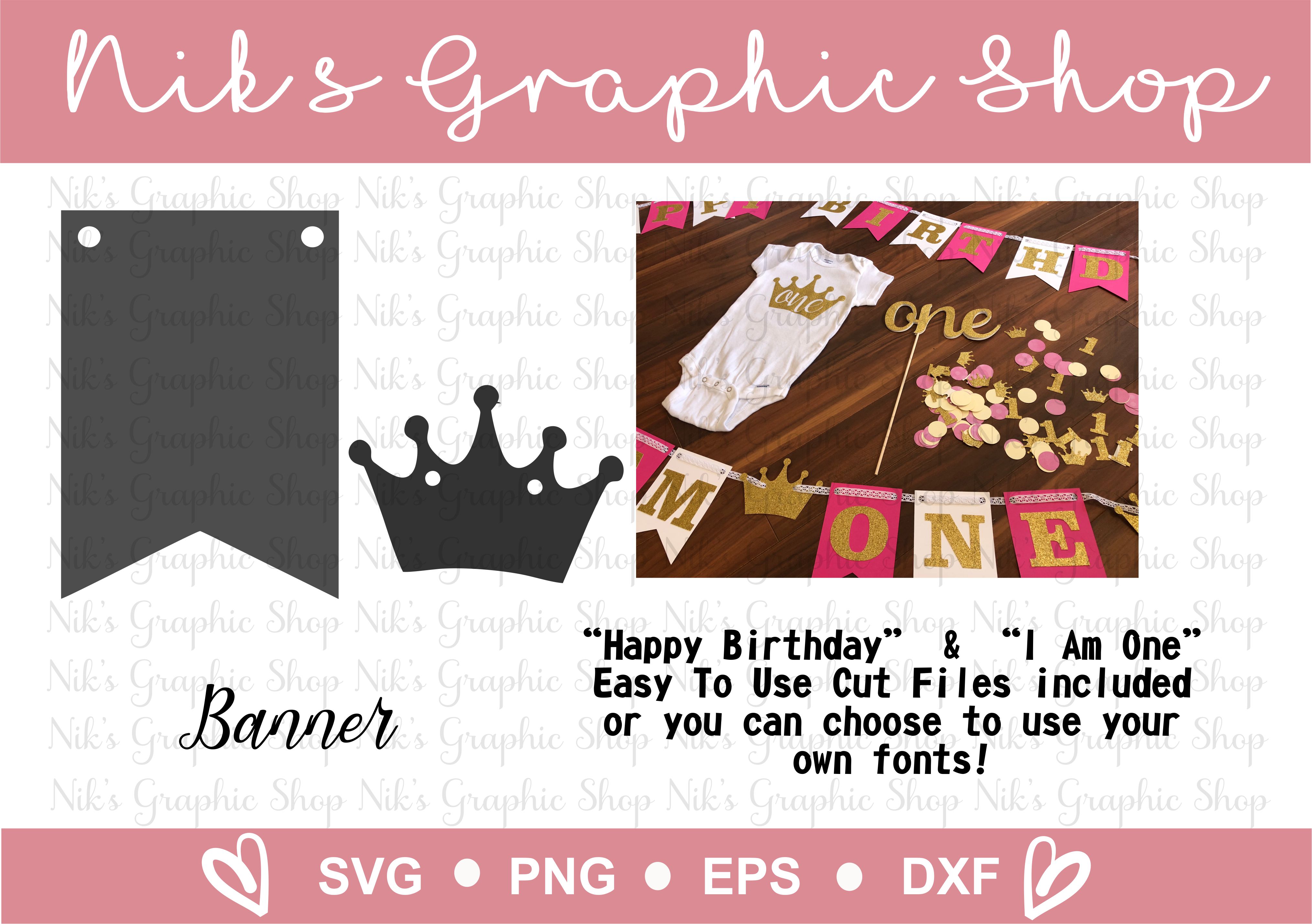 Download Birthday SVG, Bundle WITH instructions, Banner SVG