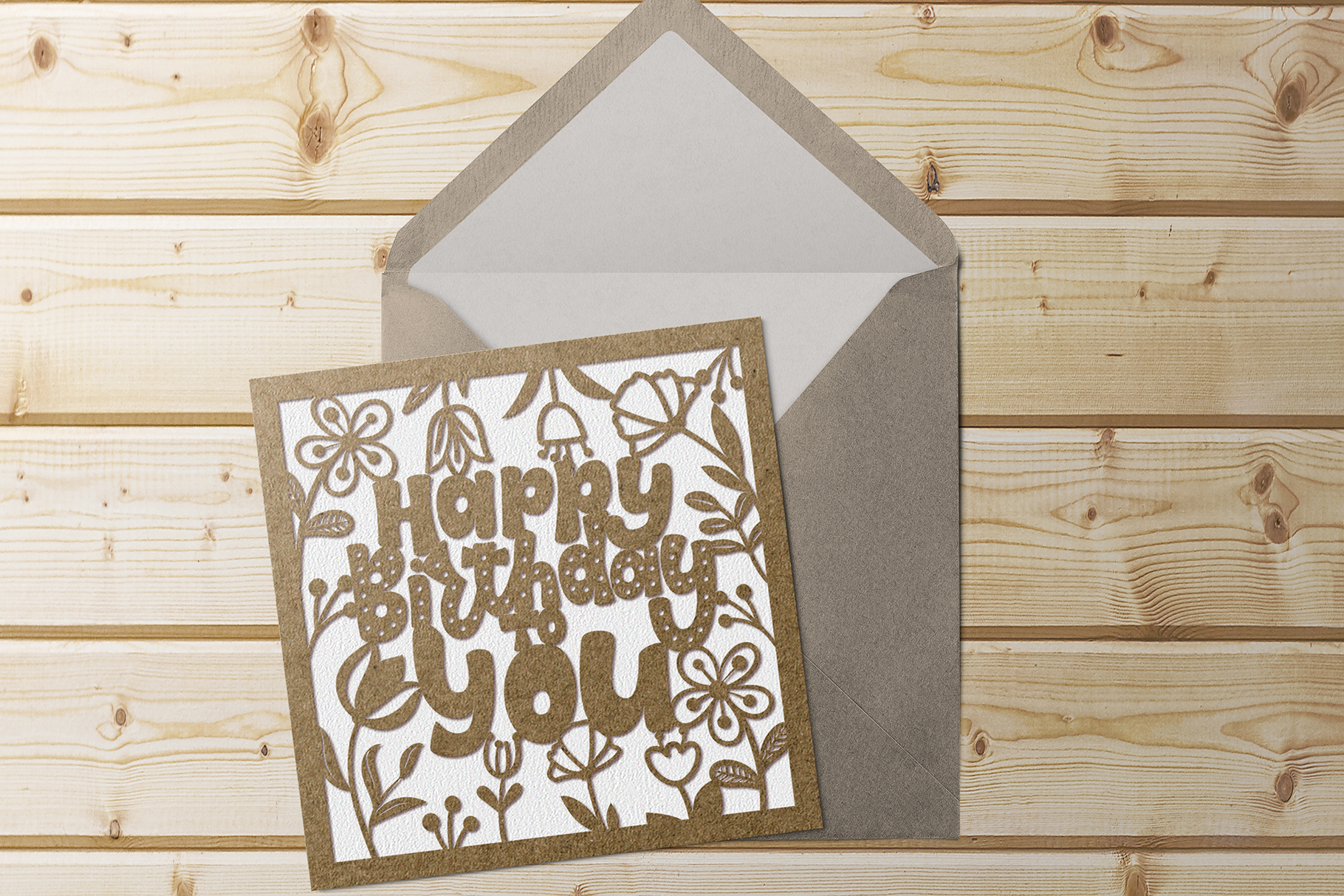 SVG Birthday card cut file for Cricut, Silhouette Cameo. (443138