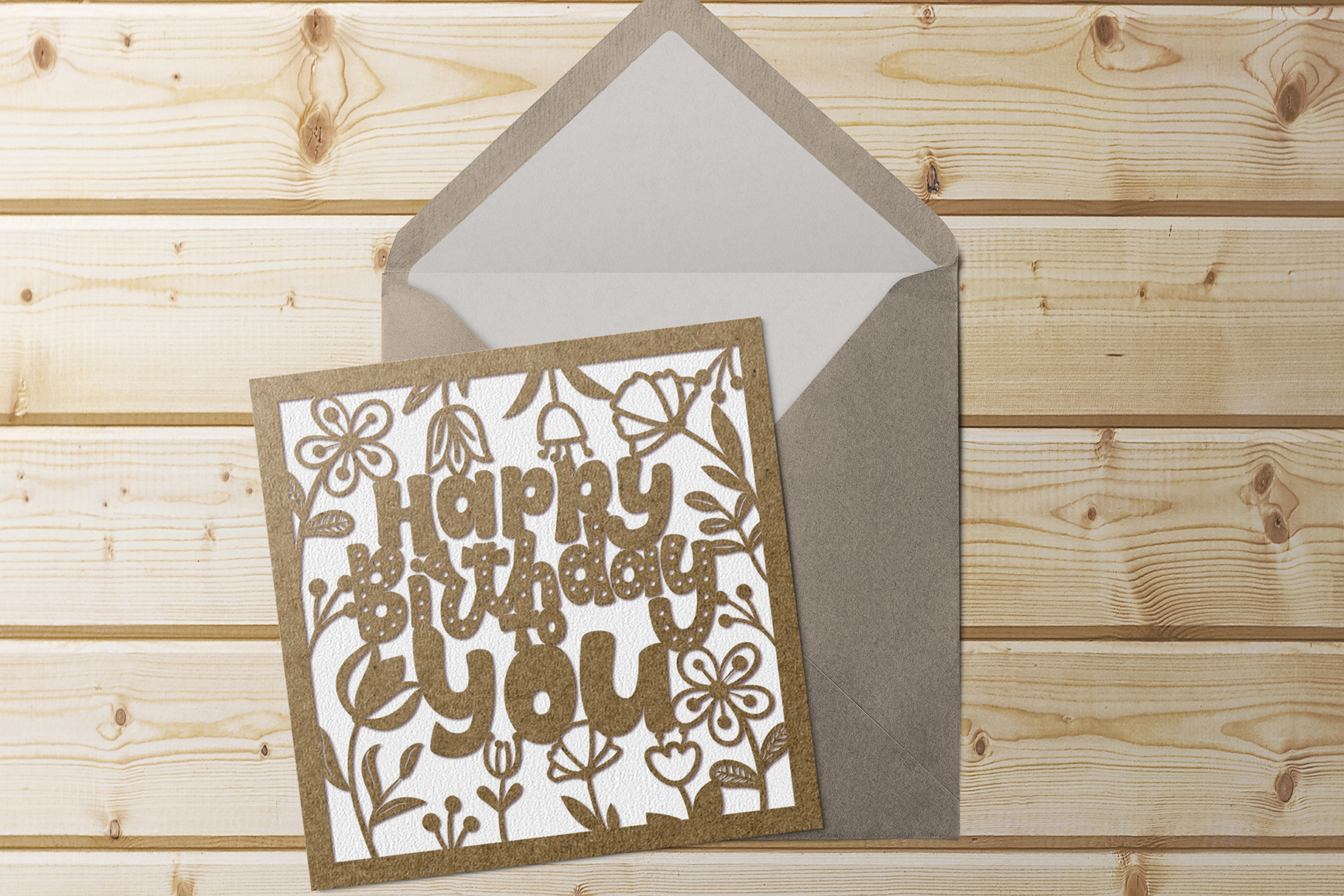 Download SVG Birthday card cut file for Cricut, Silhouette Cameo. (443138) | Templates | Design Bundles