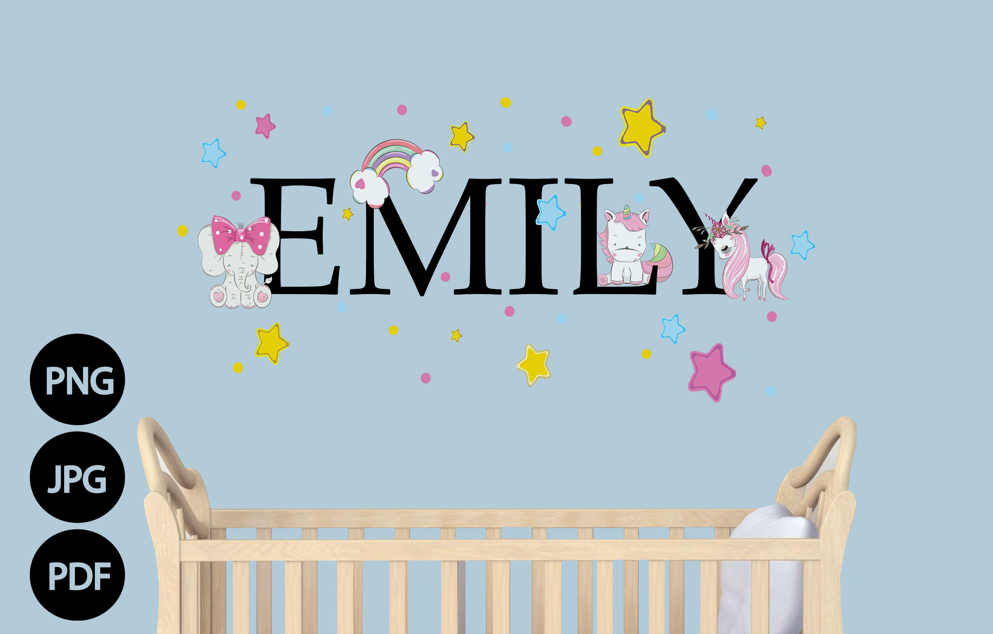EMILY wall art , EMILY Clip art , PNG , JPG , PDF