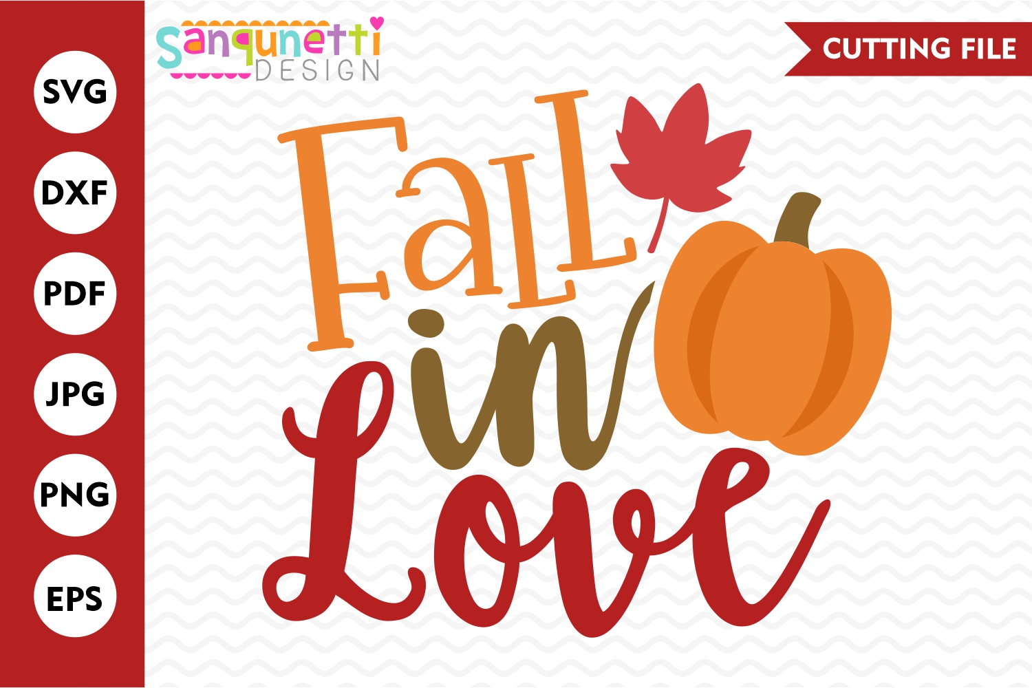 Fall in love svg, autumn pumpkin cut file