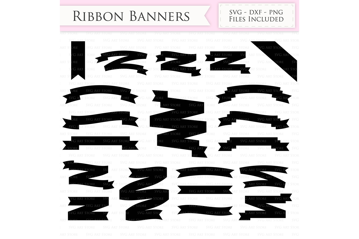 Ribbon Banners SVG text banners svg cutting files Cricut and Silhouette