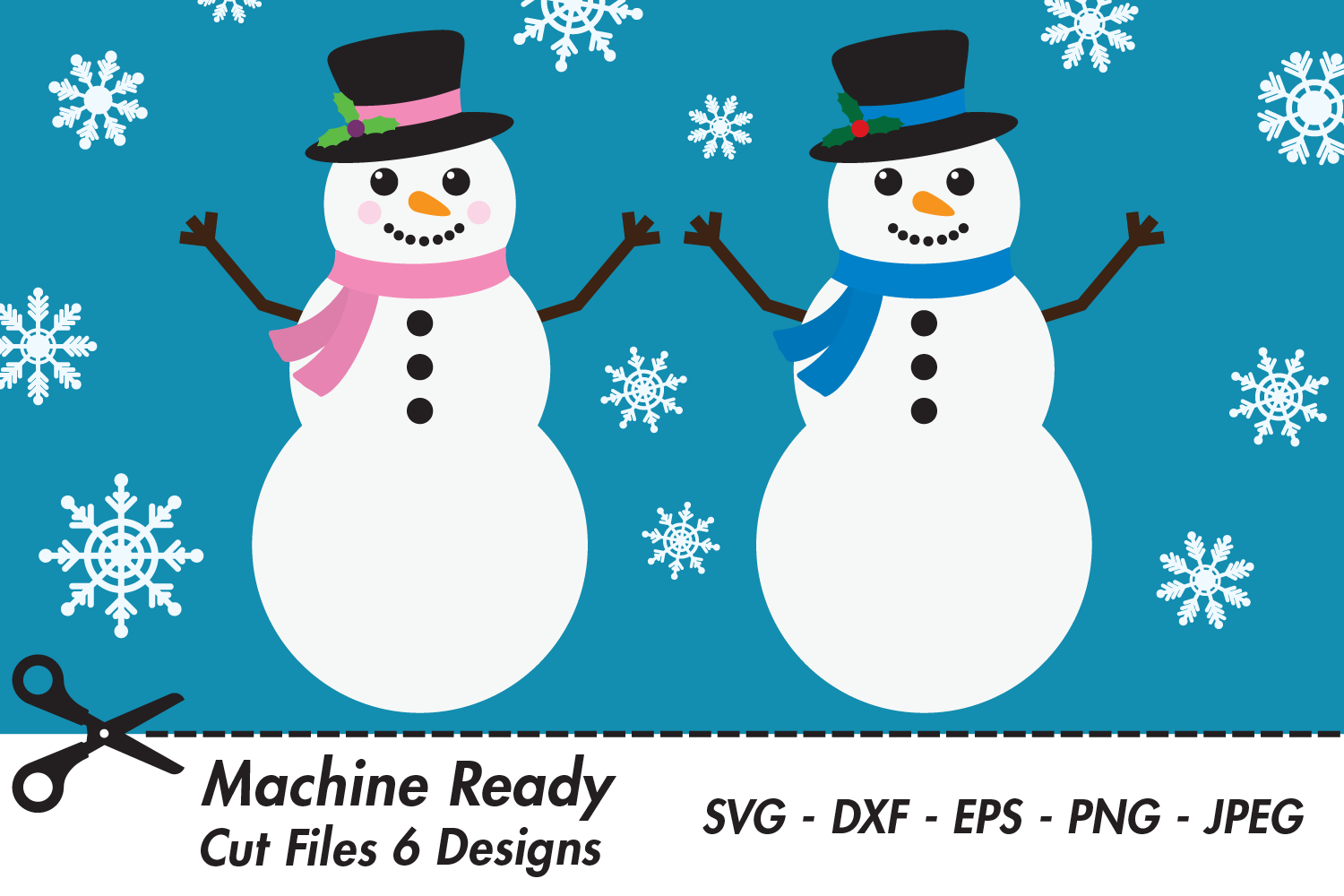 Download Cute Snowman SVG Cut Files, Winter Snowflakes, Boy, Girl