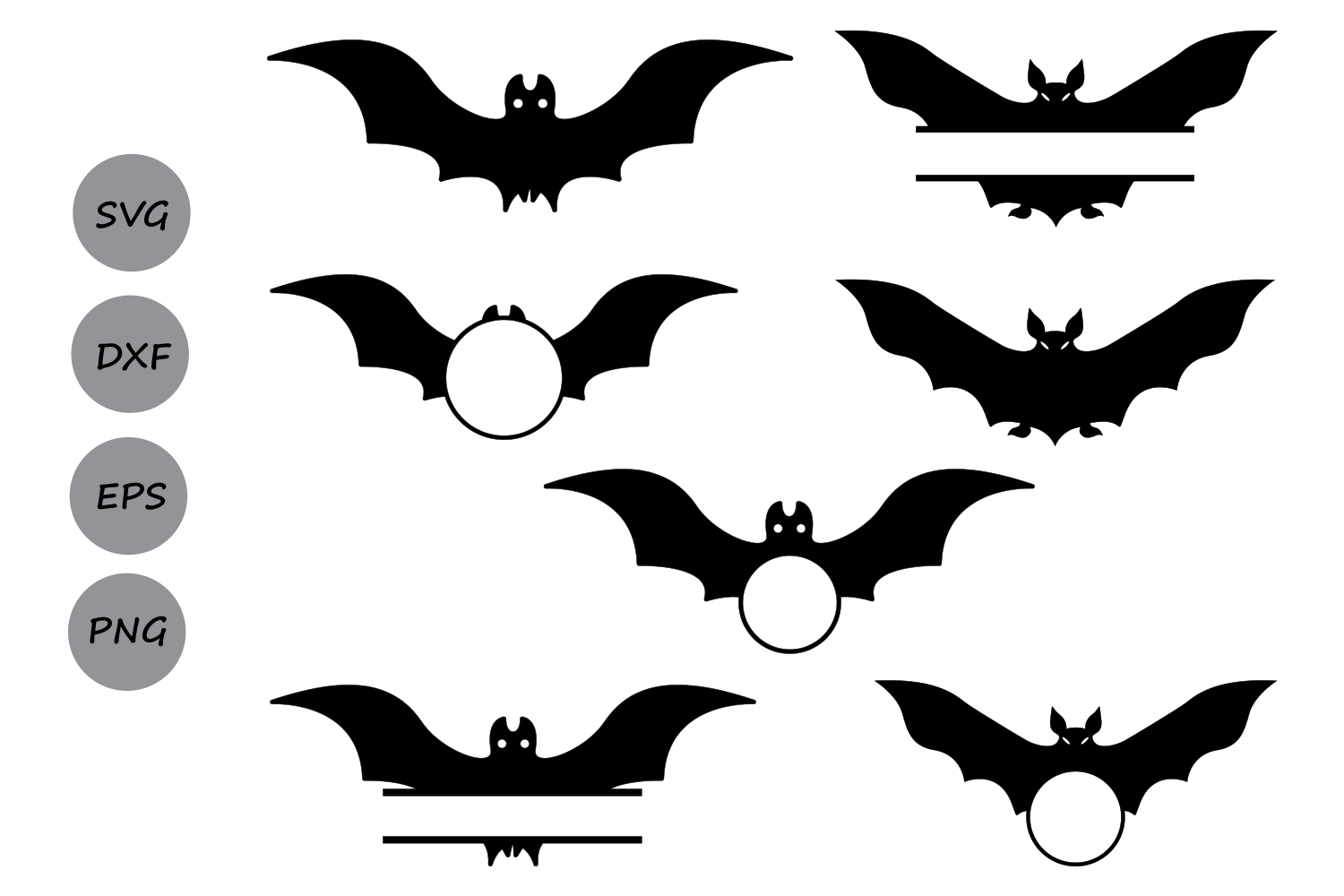 Halloween Bats Svg Cut Files Halloween Svg Halloween Bats Monogram