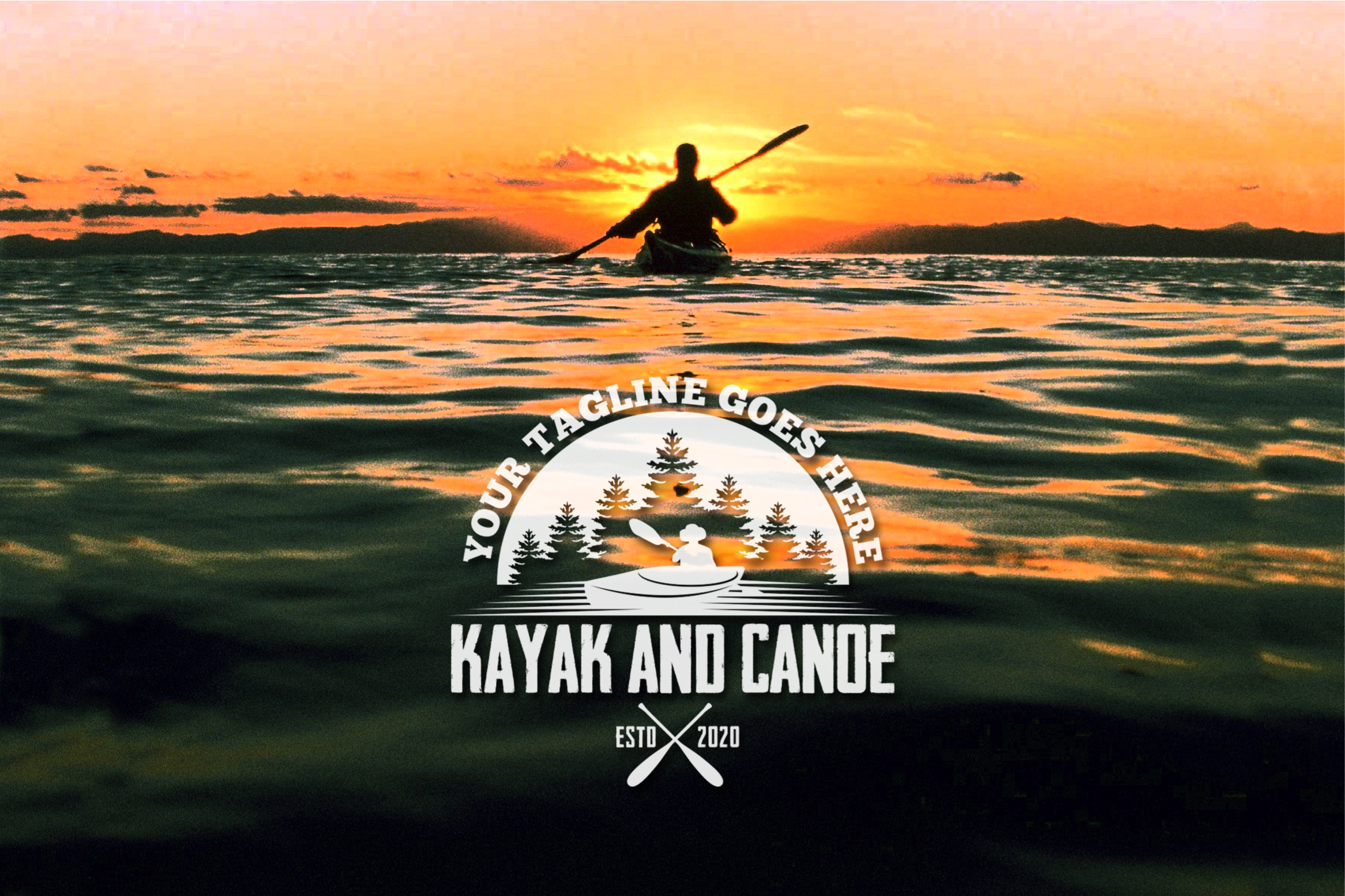 Kayak And Canoe Logo 429189 Logos Design Bundles