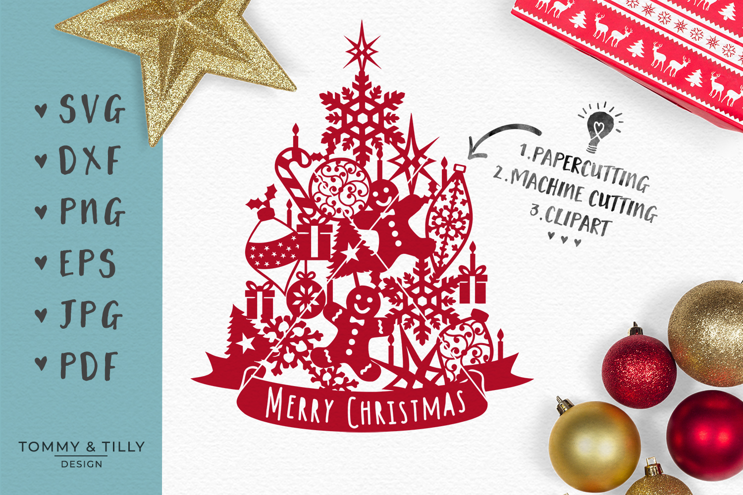 Assorted Christmas Tree - SVG EPS DXF PNG PDF JPG Cut File (119856