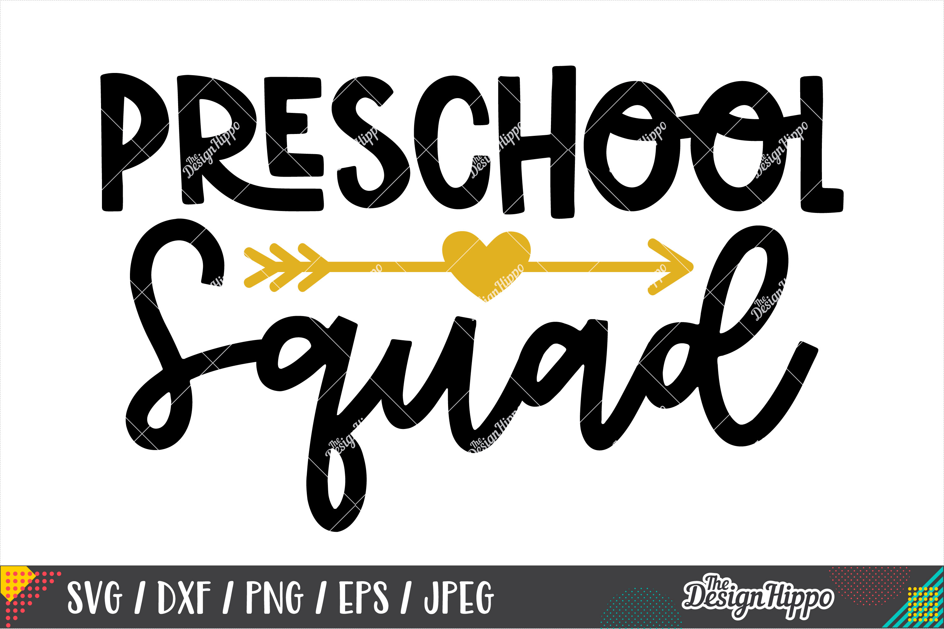 Preschool Squad SVG, Teacher SVG DXF PNG Cricut Cut Files