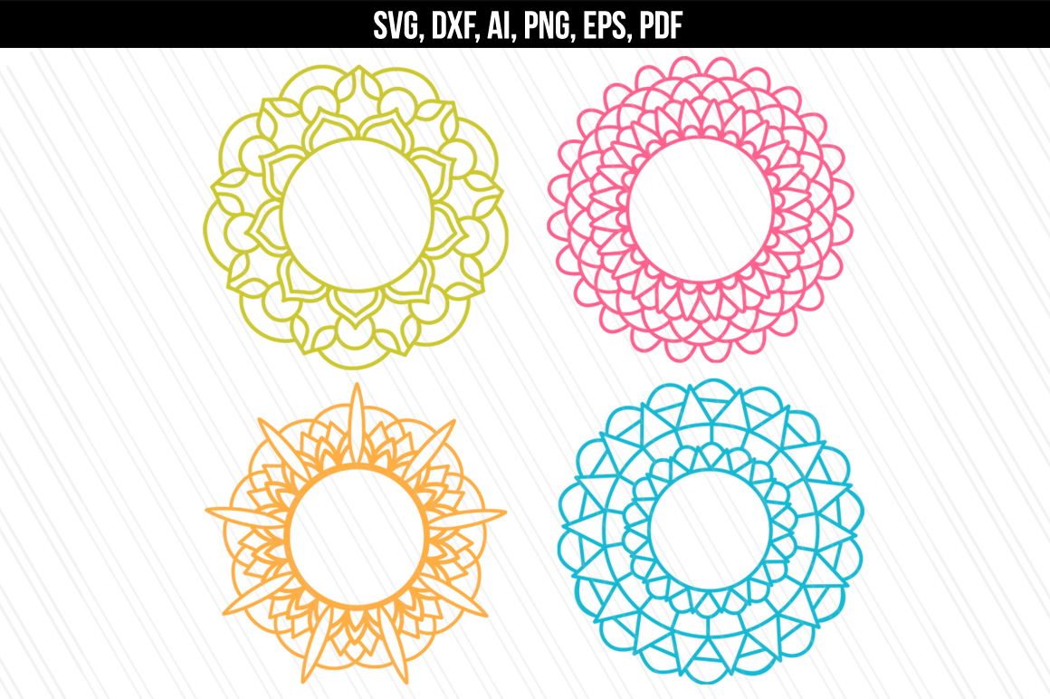 Mandala svg/dxf cutting files (90534) | SVGs | Design Bundles