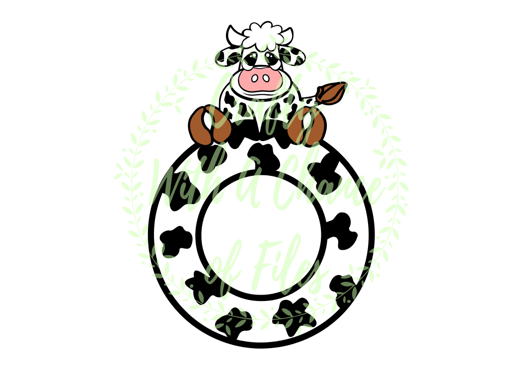 Easter Cow SVG * Easter Cow Monogram SVG * Monogram SVG ...