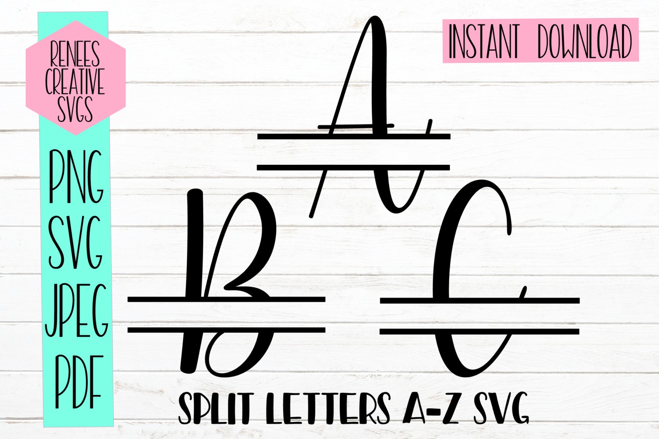 Download Split Letters| Split Monogram letters| SVG Cutting File ...