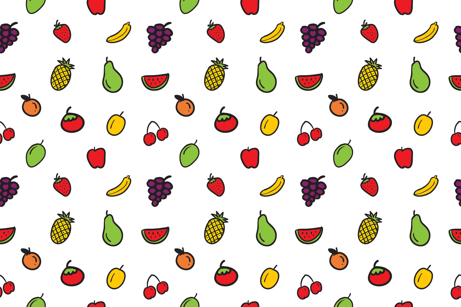 seamless pattern of fruits (336596) Patterns Design Bundles