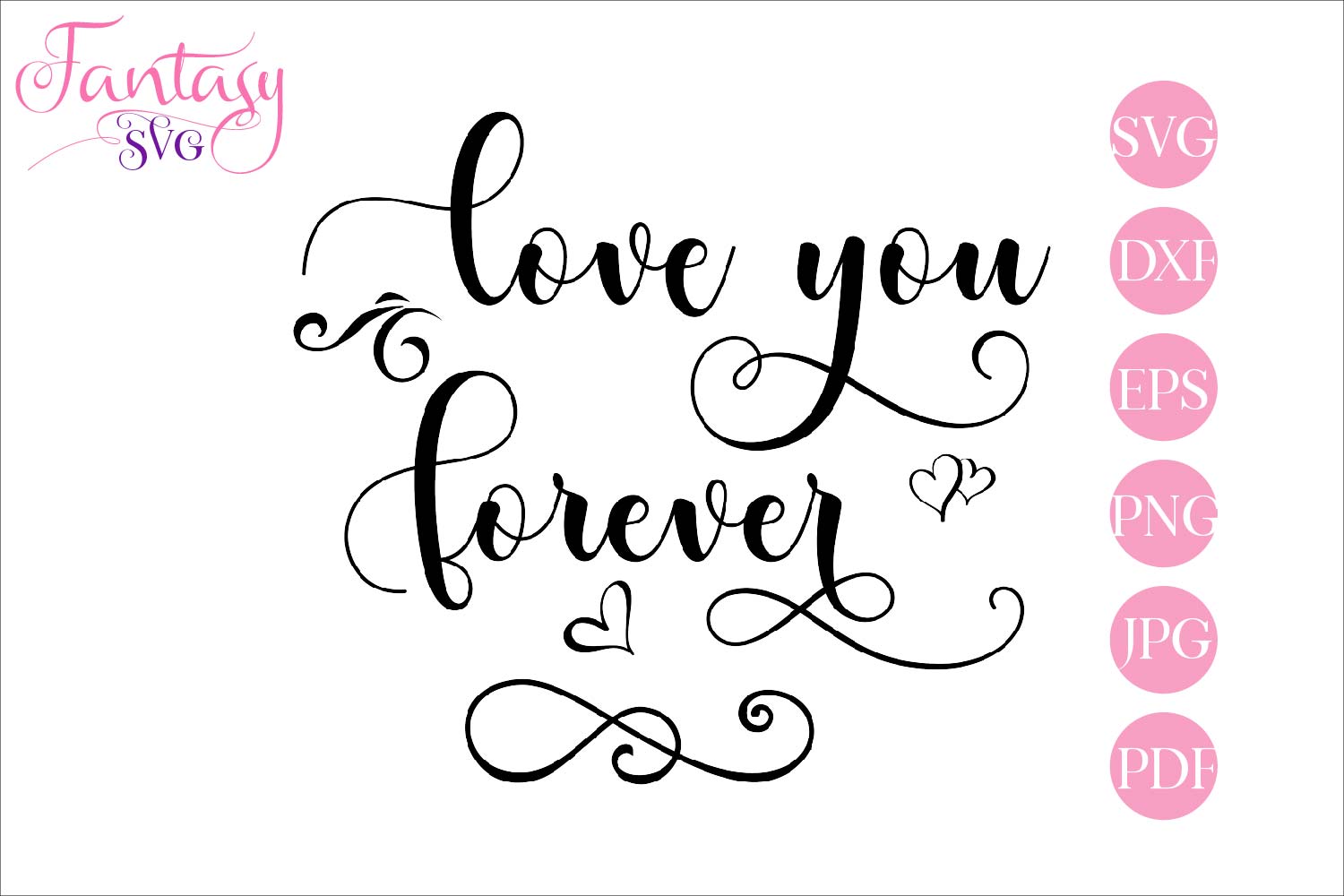 Download Love you forever svg cut file for silhouette and cricut
