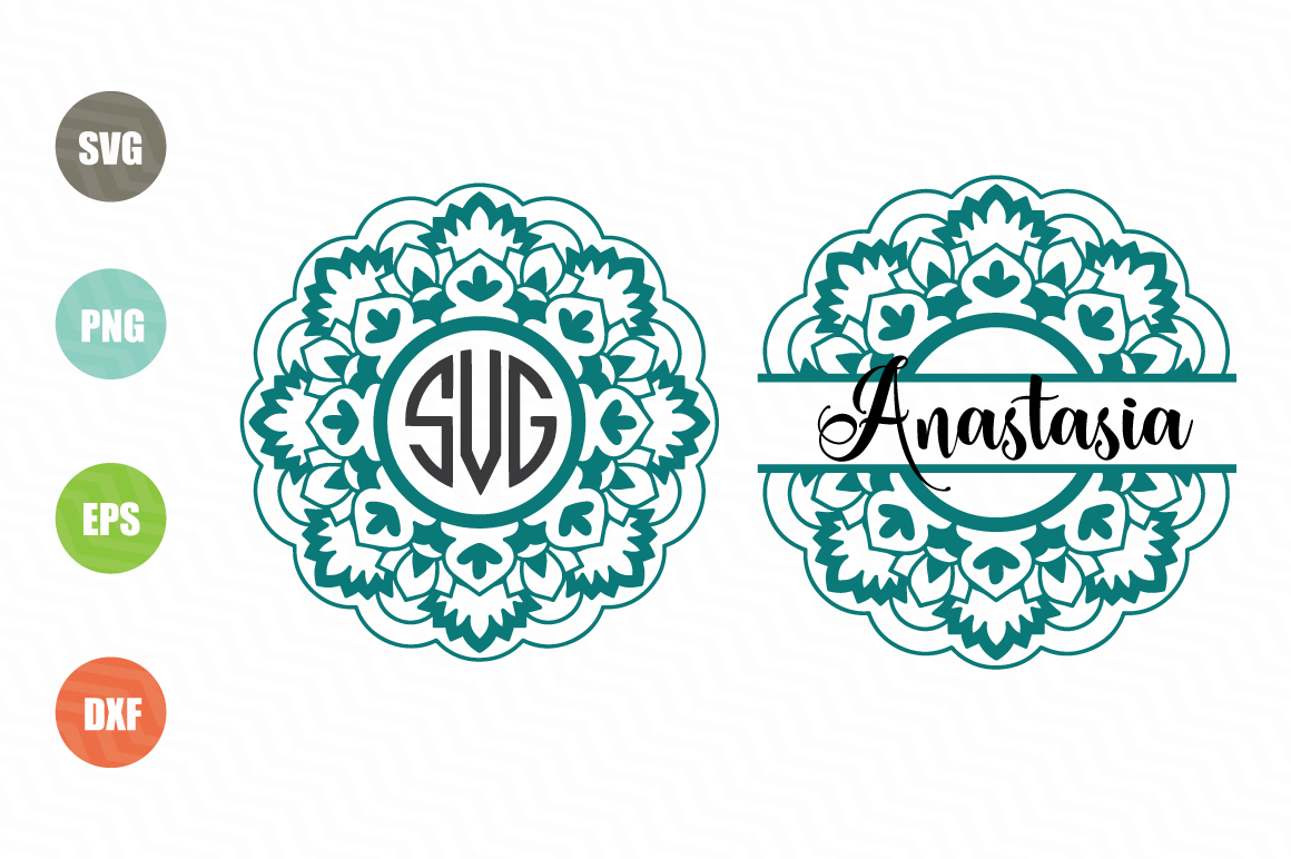 Download 10 Mandala Pack Monogram and Split SVG Cut Files