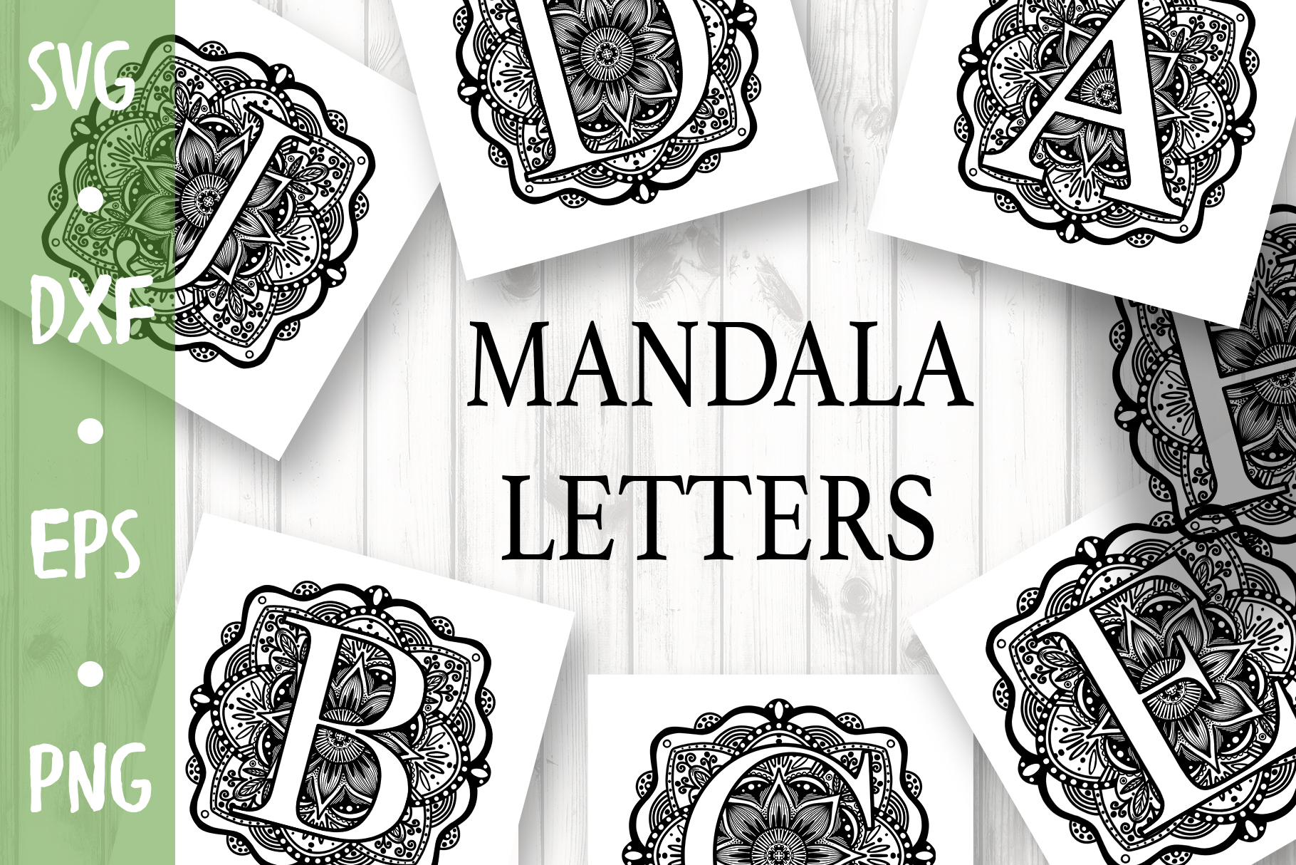 Download Mandala letters - SVG CUT FILES