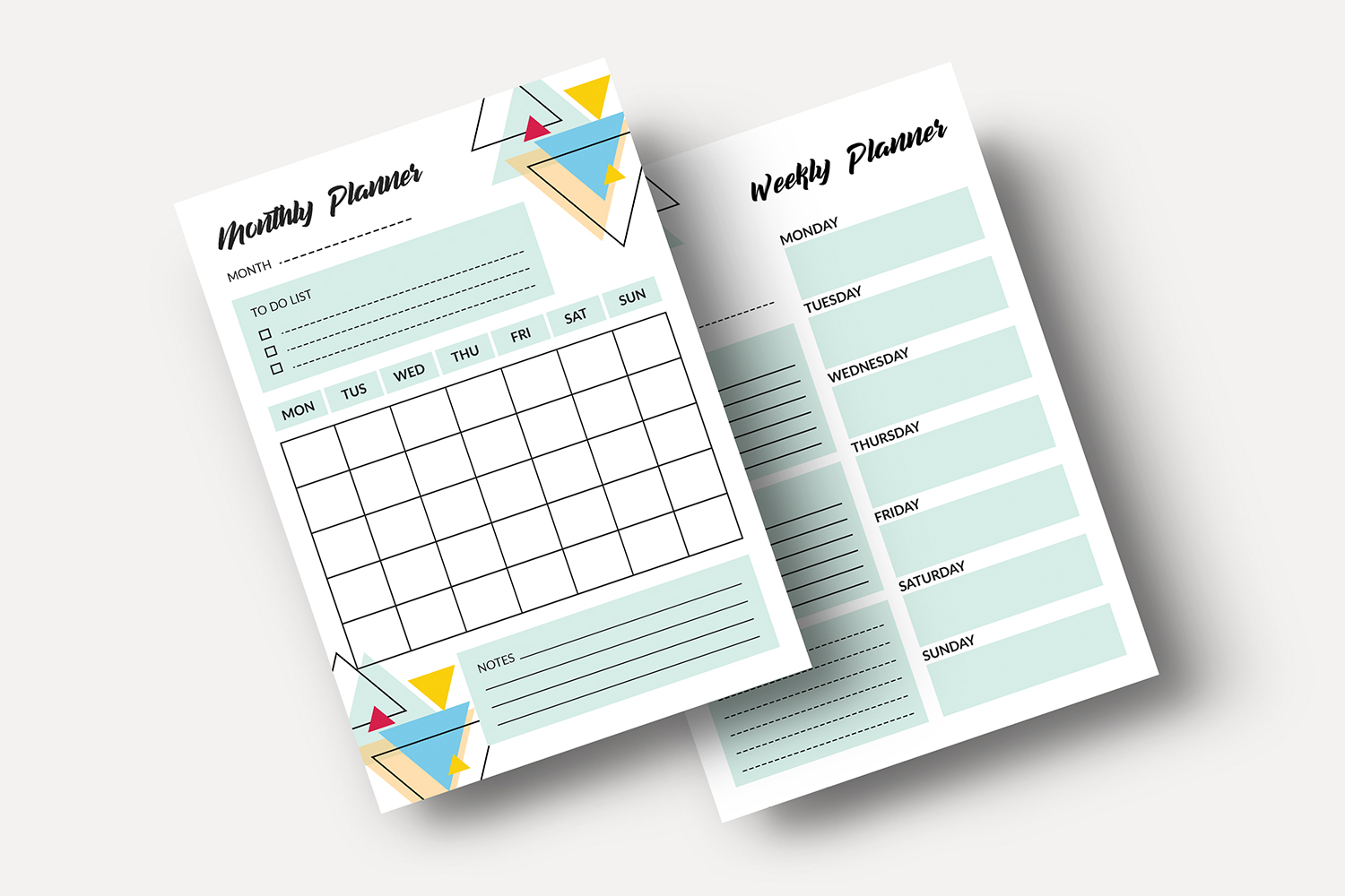 Planner Printable Template Jpg Ms Word Photoshop File