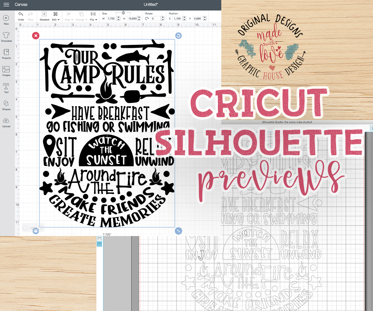 Our Camp Rules Cut File and Printable in SVG, DXF, PNG