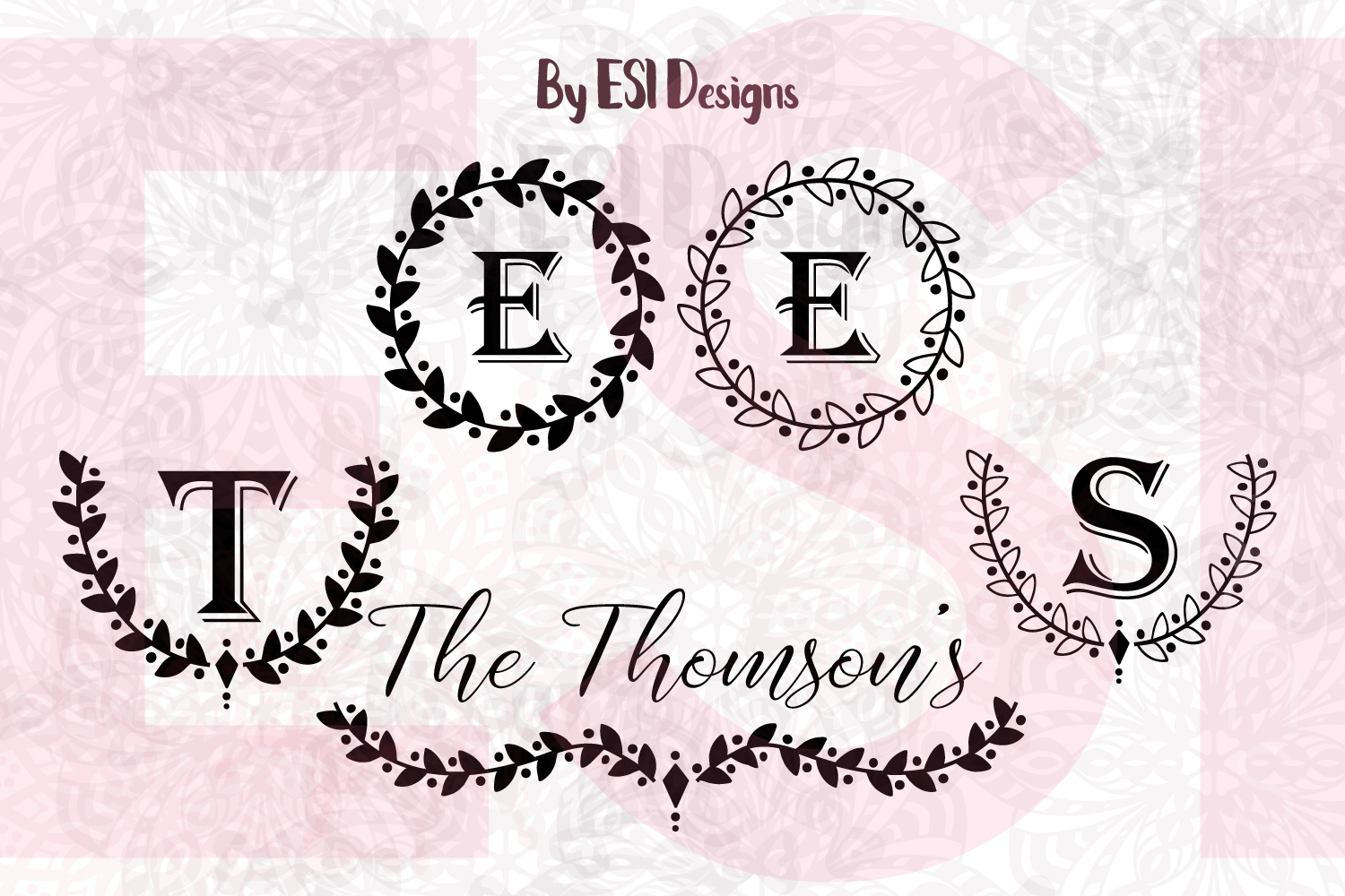 Download Laurel Wreath Frames and Border Designs - SVG, DXF, EPS ...