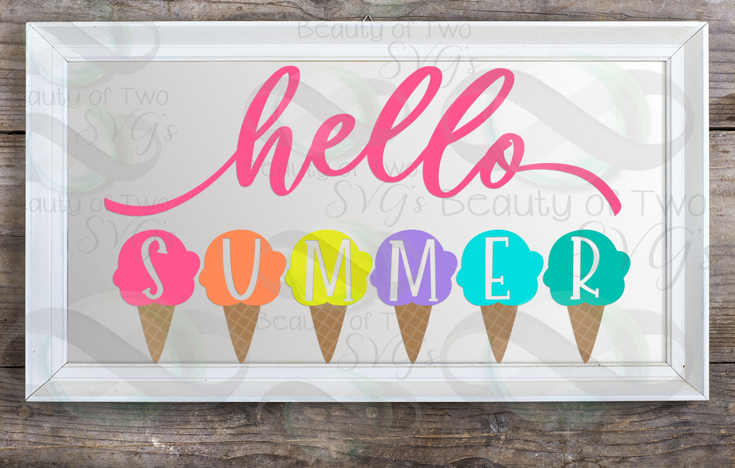 Download Hello Summer Ice Cream svg and png, Summer svg ice-cream svg (253830) | SVGs | Design Bundles