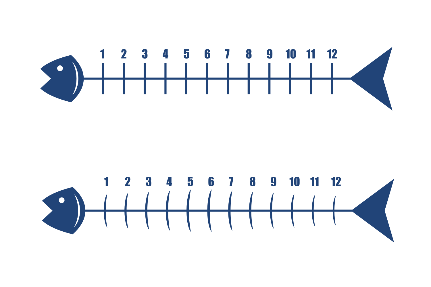 Fish ruler svg