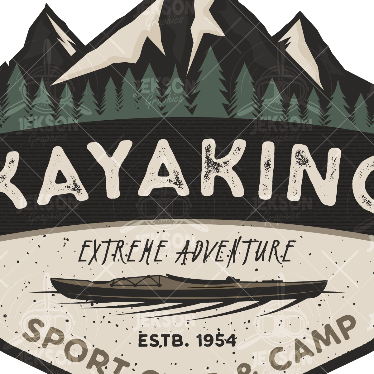 Download Kayak SVG Cut File, Adventure Digital, Mountain Camp Cut ...