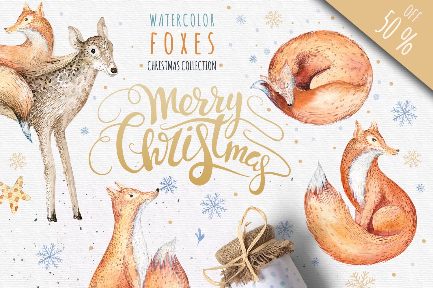 Download 60%off Watercolour Christmas BUNDLE! by | Design Bundles