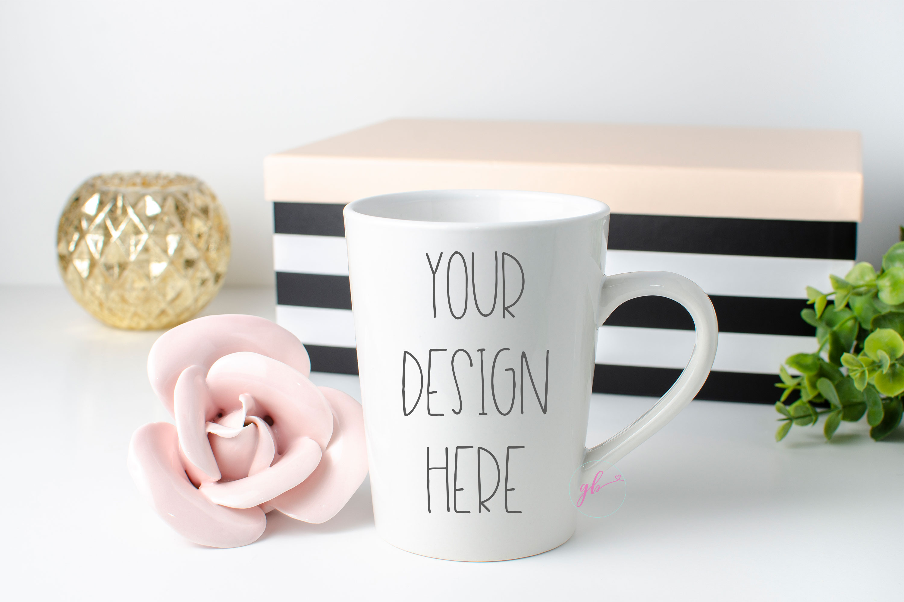 White coffee mug mock up