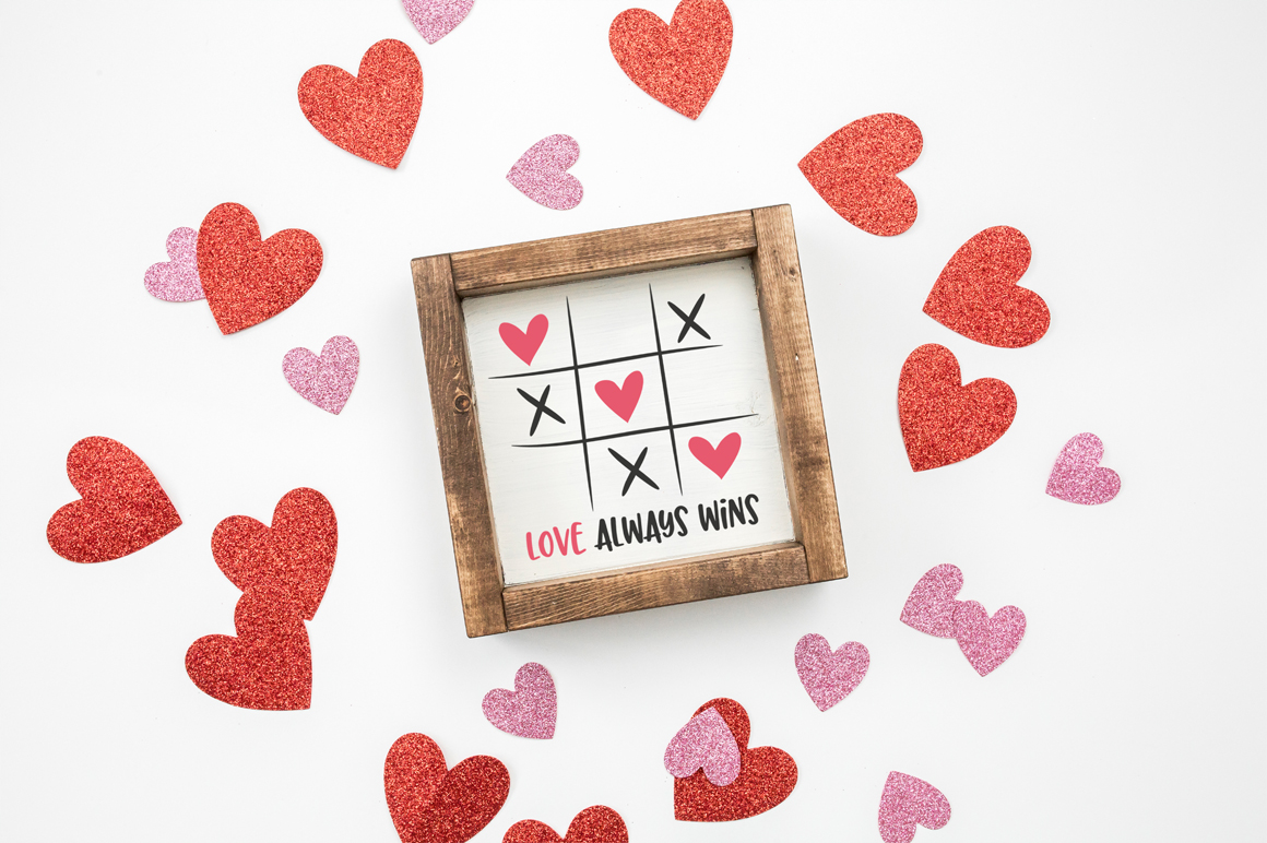 Download Tic Tac Toe Valentine's Day SVG -Love Always Wins