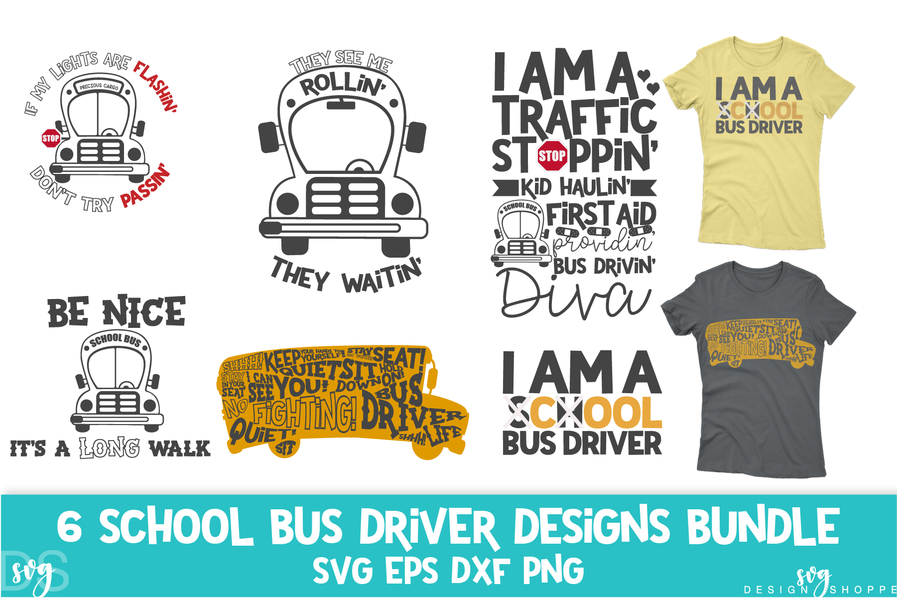 School Bus Driver School Bus Svg Png Dxf Eps