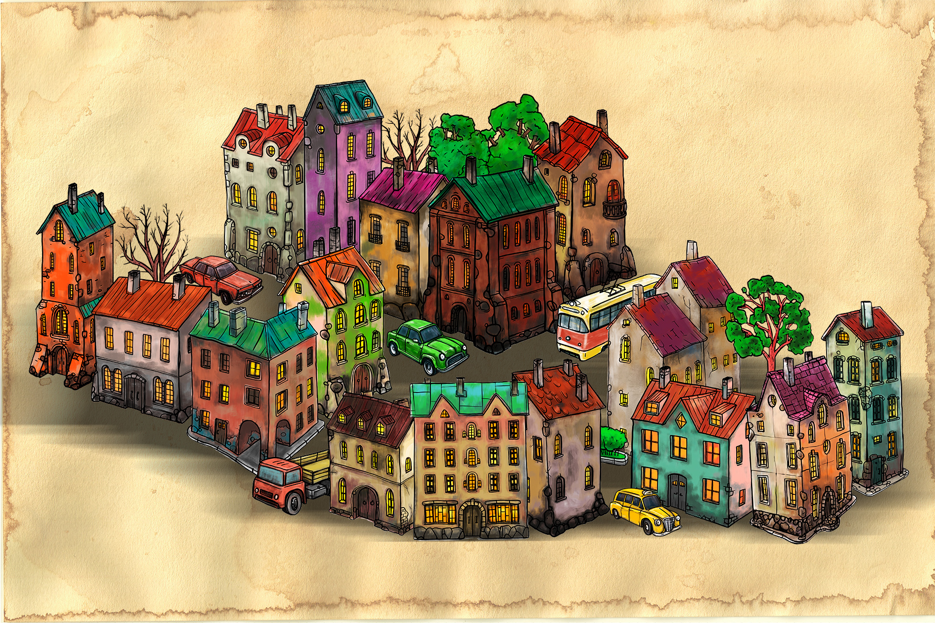 City patterns (219483) Patterns Design Bundles