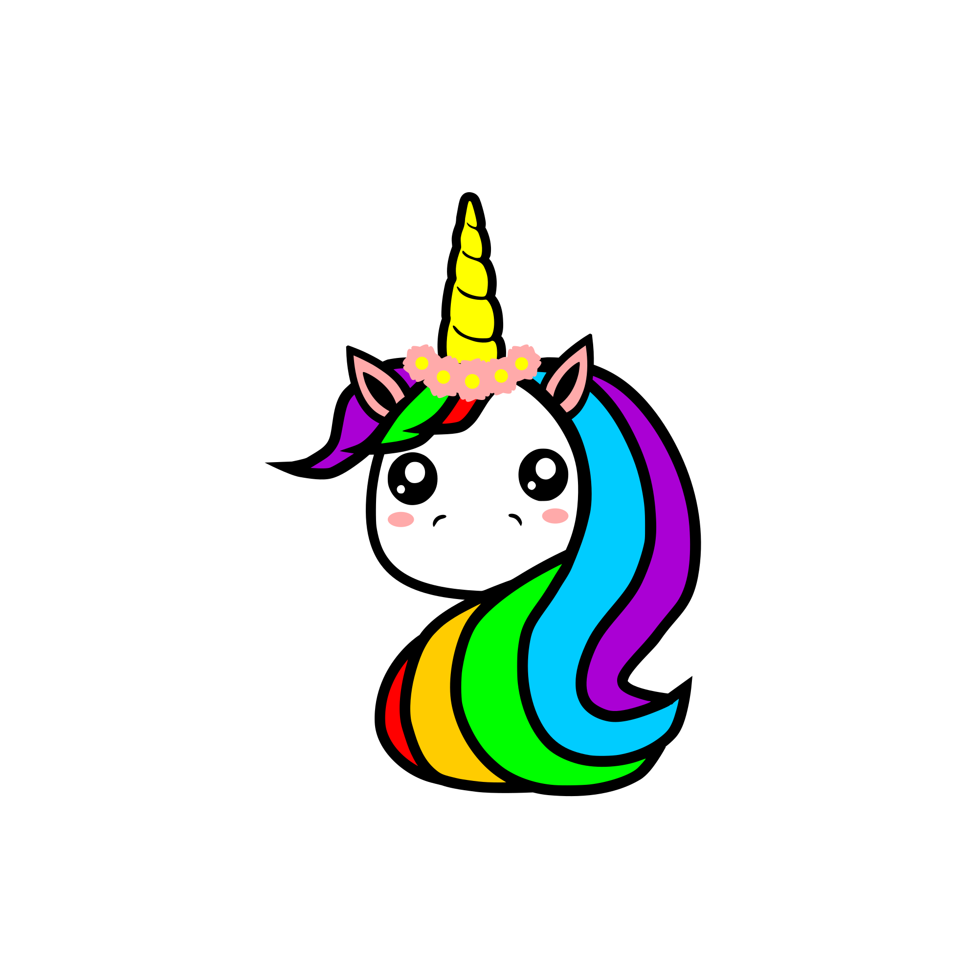 Download Cute Unicorn SVG (62765) | SVGs | Design Bundles
