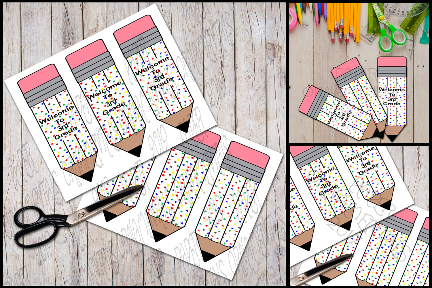 Pudgy Pencils 3rd Grade Printable Bookmark Set