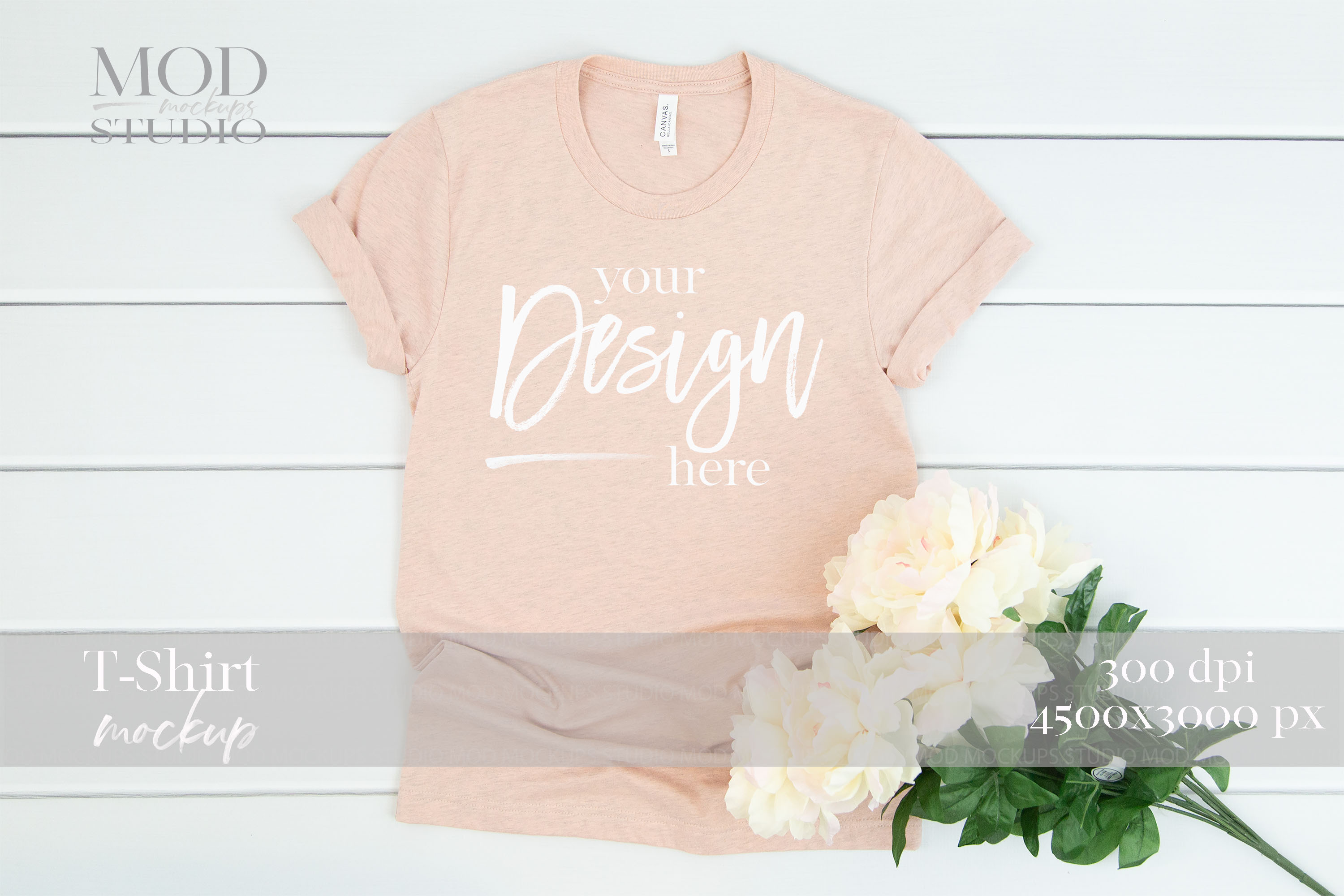 Heather Prism Peach T-Shirt Mockup 3001 Bella Canvas Mock up